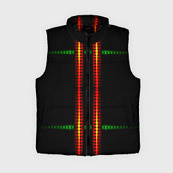 Женский жилет Neon black green circles