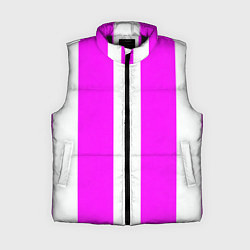 Женский жилет Color white pink line