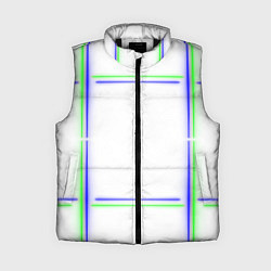 Женский жилет Neon white green light blue, цвет: 3D-черный
