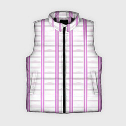 Женский жилет Color white cage pink line