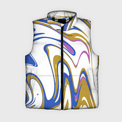 Женский жилет Цветные вихри, цвет: 3D-черный