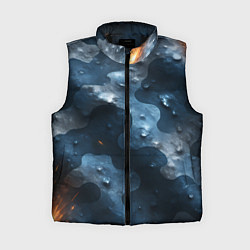 Женский жилет Синий камуфляж с каплями
