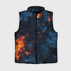 Женский жилет Синий камуфляж с искрами