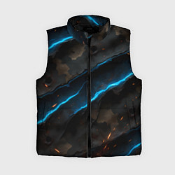 Женский жилет Камуфляж с искрами и неоном, цвет: 3D-черный