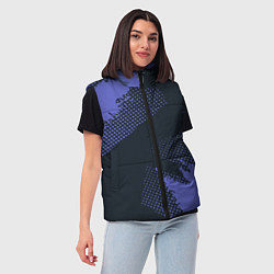 Женский жилет Абстрактная текстура в синем, цвет: 3D-черный — фото 2