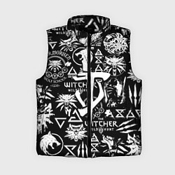 Женский жилет Doom логотипы ведьмак, цвет: 3D-черный