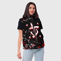 Женский жилет Doom краски штрихи, цвет: 3D-черный — фото 2