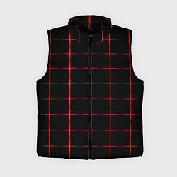 Женский жилет Color black red crosses, цвет: 3D-черный