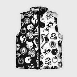 Женский жилет Doom anime black pattern, цвет: 3D-черный