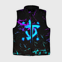 Женский жилет Doom неоновые штрихи, цвет: 3D-черный