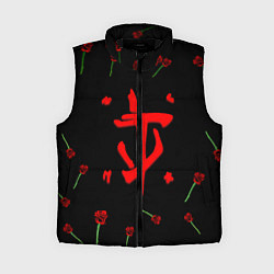 Женский жилет Doom rose pattern, цвет: 3D-черный