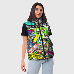 Женский жилет Monster energy logo brend, цвет: 3D-черный — фото 2