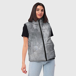 Женский жилет Абстракция - light gray haze, цвет: 3D-черный — фото 2