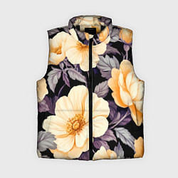 Женский жилет Крупные жёлтые цветы
