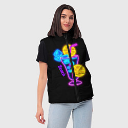 Женский жилет Night beach, цвет: 3D-черный — фото 2