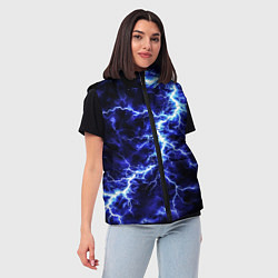 Женский жилет Мощнейший разряд молнии, цвет: 3D-черный — фото 2