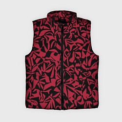 Женский жилет Тёмный чёрно-розовый паттерн абстрактный, цвет: 3D-черный
