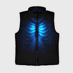 Женский жилет Душа синяя - позвоночник и рёбра просвечиваются, цвет: 3D-черный