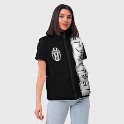 Женский жилет Ювентус символы гейм, цвет: 3D-черный — фото 2