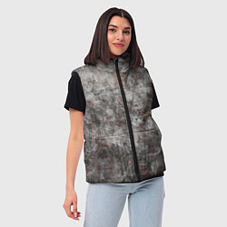 Женский жилет Абстракция - gray stone, цвет: 3D-черный — фото 2