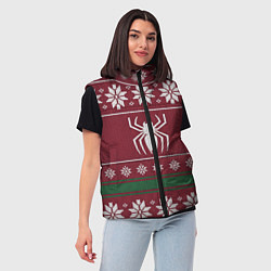 Женский жилет Рождественский свитер Человека паука, цвет: 3D-черный — фото 2