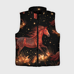 Женский жилет Огненные лошади - паттерн