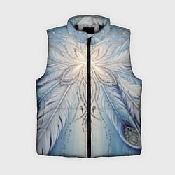 Женский жилет Ледяной перьевой орнамент со светом