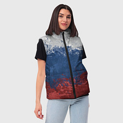 Женский жилет Флаг России, цвет: 3D-черный — фото 2