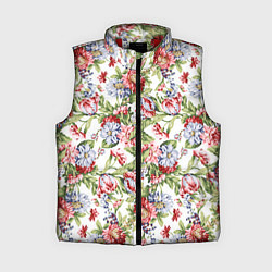 Женский жилет Цветы, цвет: 3D-красный