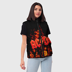 Женский жилет AC/DC Flame, цвет: 3D-красный — фото 2