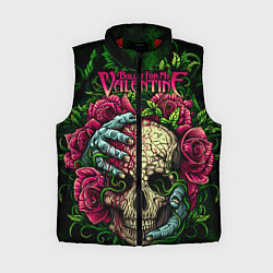 Женский жилет BFMV: Roses Skull, цвет: 3D-красный