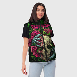 Женский жилет BFMV: Roses Skull, цвет: 3D-светло-серый — фото 2