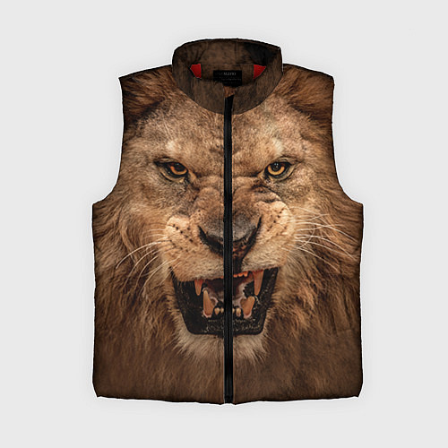 Женский жилет Взгляд льва / 3D-Красный – фото 1