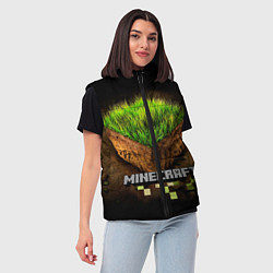 Женский жилет Майнкрафт, цвет: 3D-красный — фото 2