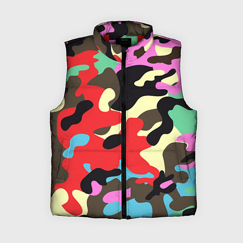 Женский жилет Яркий камуфляж / 3D-Красный – фото 1