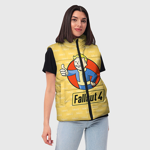 Женский жилет Fallout 4: Pip-Boy / 3D-Светло-серый – фото 3