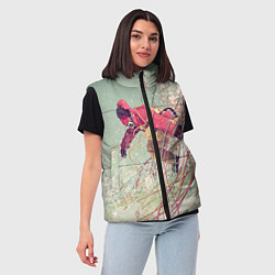 Женский жилет Сноуборд, цвет: 3D-красный — фото 2