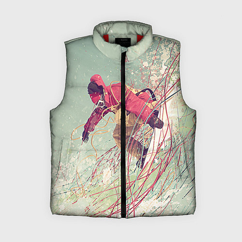 Женский жилет Сноуборд / 3D-Красный – фото 1