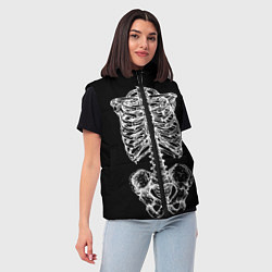 Женский жилет Скелет, цвет: 3D-черный — фото 2