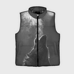 Женский жилет Воющий волк, цвет: 3D-светло-серый