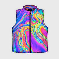 Женский жилет Цветные разводы, цвет: 3D-красный