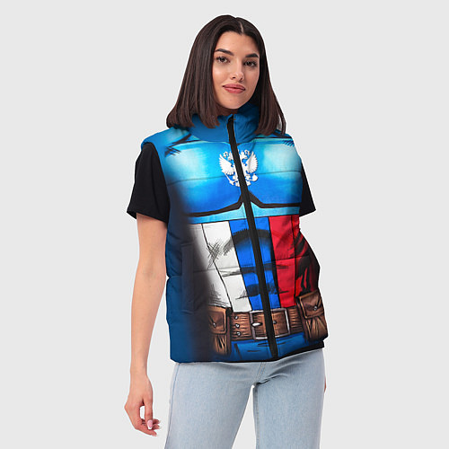 Женский жилет Капитан Россия / 3D-Светло-серый – фото 3