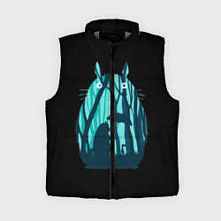 Женский жилет Тоторо в лесу, цвет: 3D-светло-серый