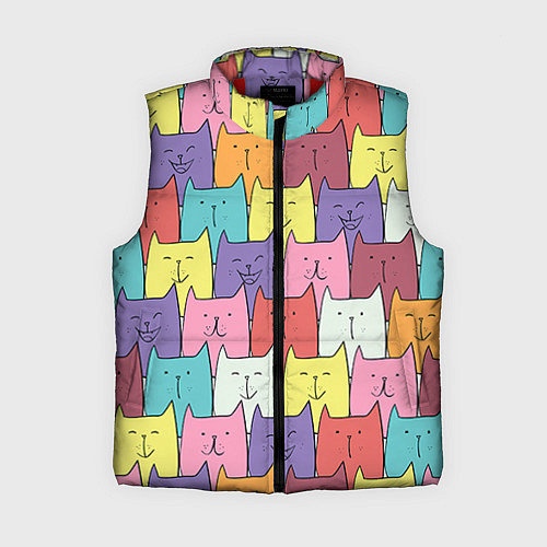 Женский жилет Котики / 3D-Красный – фото 1