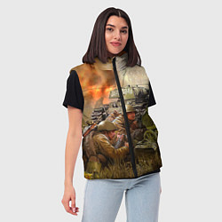 Женский жилет День победы, цвет: 3D-светло-серый — фото 2