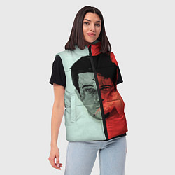 Женский жилет Norton: White & Red, цвет: 3D-красный — фото 2