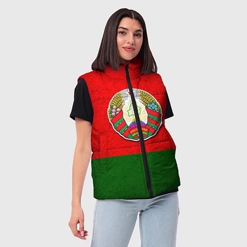 Женский жилет Герб Беларуси / 3D-Светло-серый – фото 3