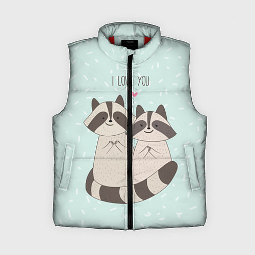 Женский жилет Влюбленные еноты / 3D-Красный – фото 1