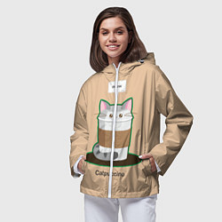Ветровка с капюшоном женская Catpuccino, цвет: 3D-белый — фото 2
