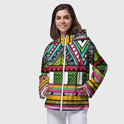Ветровка с капюшоном женская Зимбабве, цвет: 3D-белый — фото 2